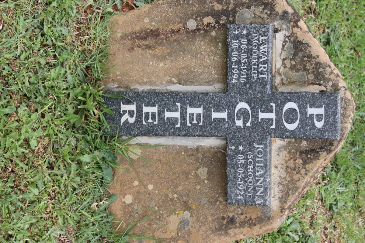 POTGIETER Ewart 1916-1994 &amp; Johanna SCHOON 1924-