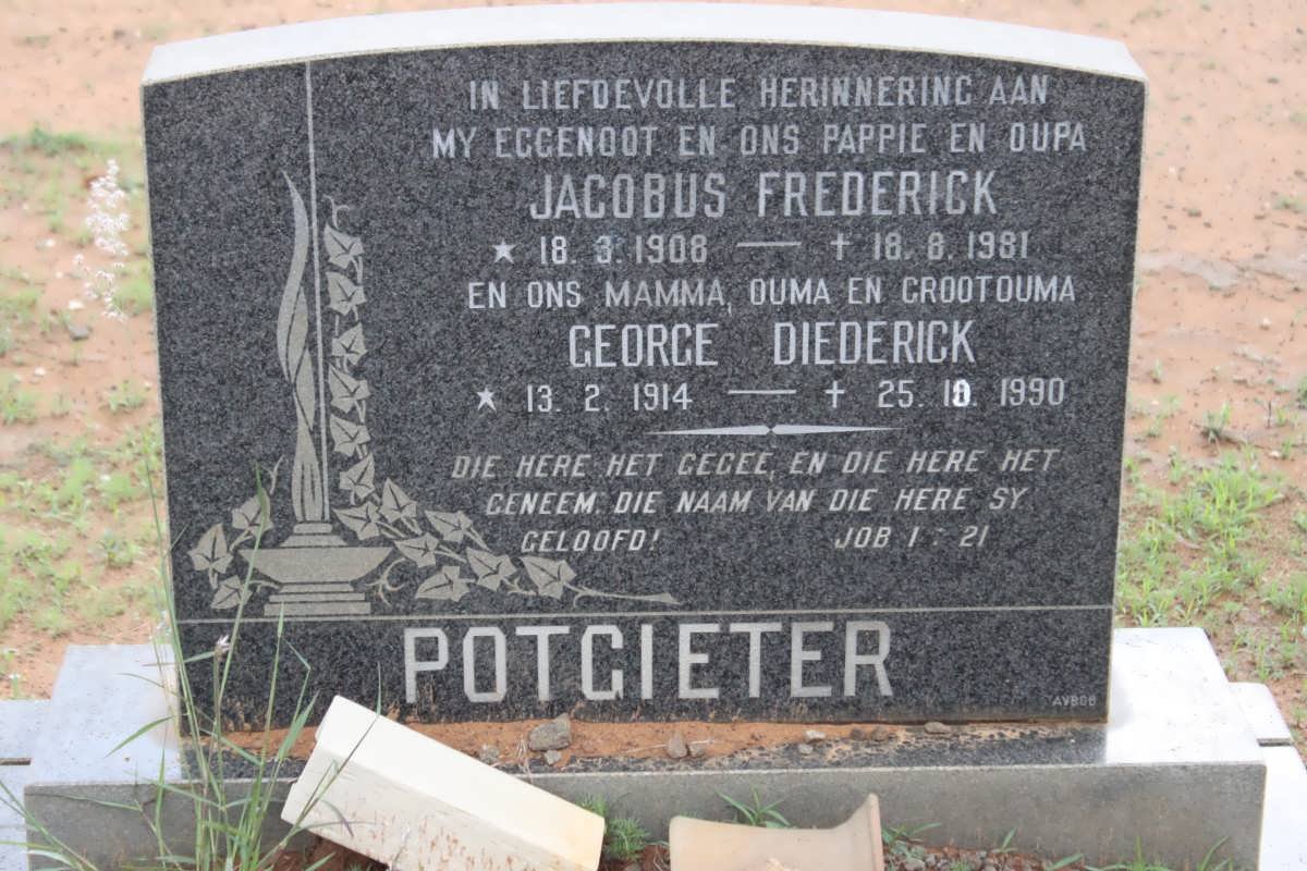 POTGIETER Jacobus Frederick 1908-1981 &amp; George Diederick 1914-1990