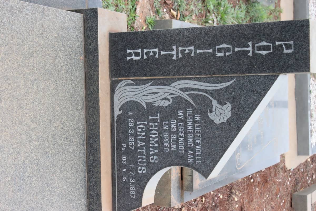 POTGIETER Thomas Ignatius 1957-1987