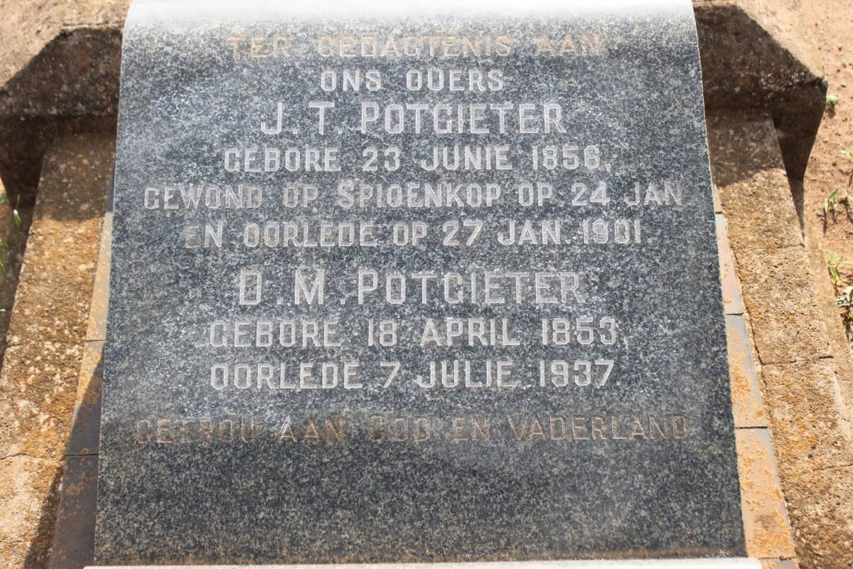 POTGIETER J.T. 1856-1901 &amp; D.M. 1853-1937