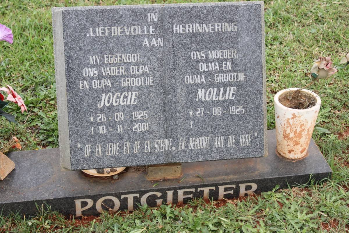 POTGIETER Joggie 1925-2001 &amp; Mollie 1925-