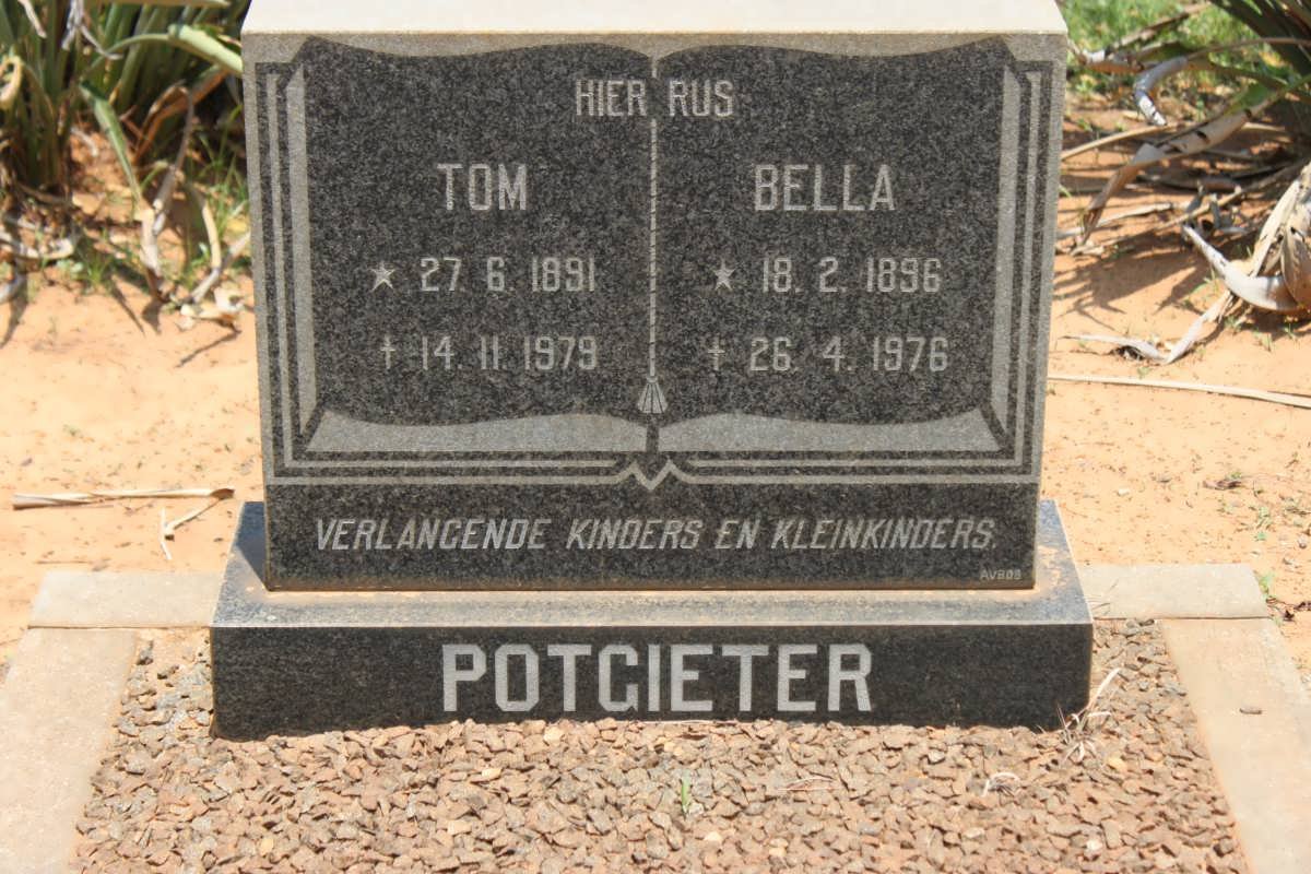 POTGIETER Tom 1891-1979 &amp; Bella 1896-1976