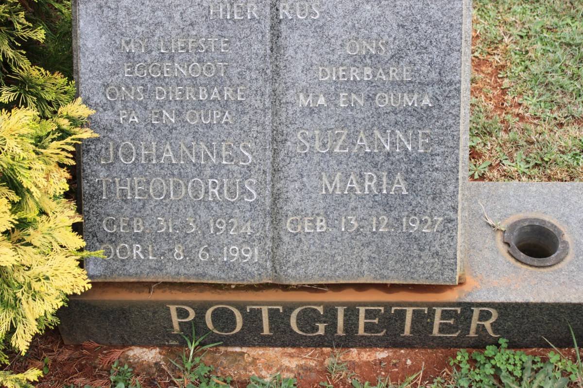 POTGIETER Johannes Theodorus 1924-1991 &amp; Suzanne Maria 1927-