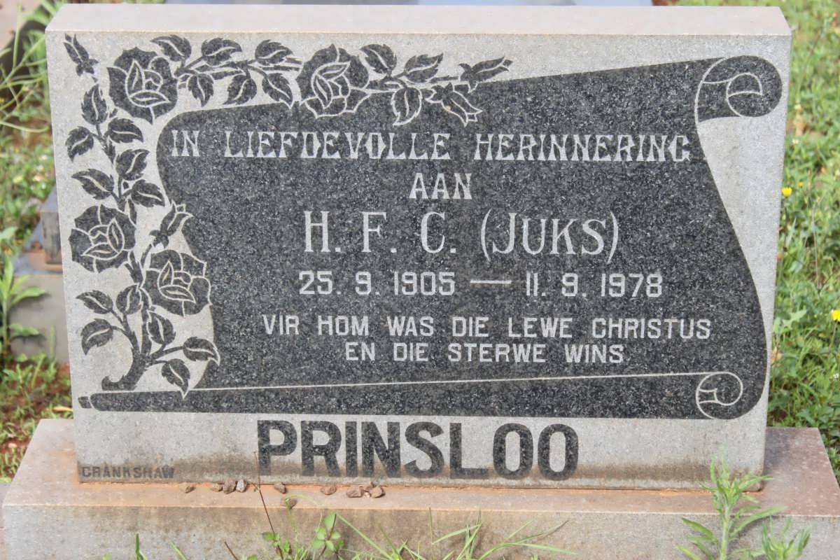 PRINSLOO H.F.C. 1905-1978