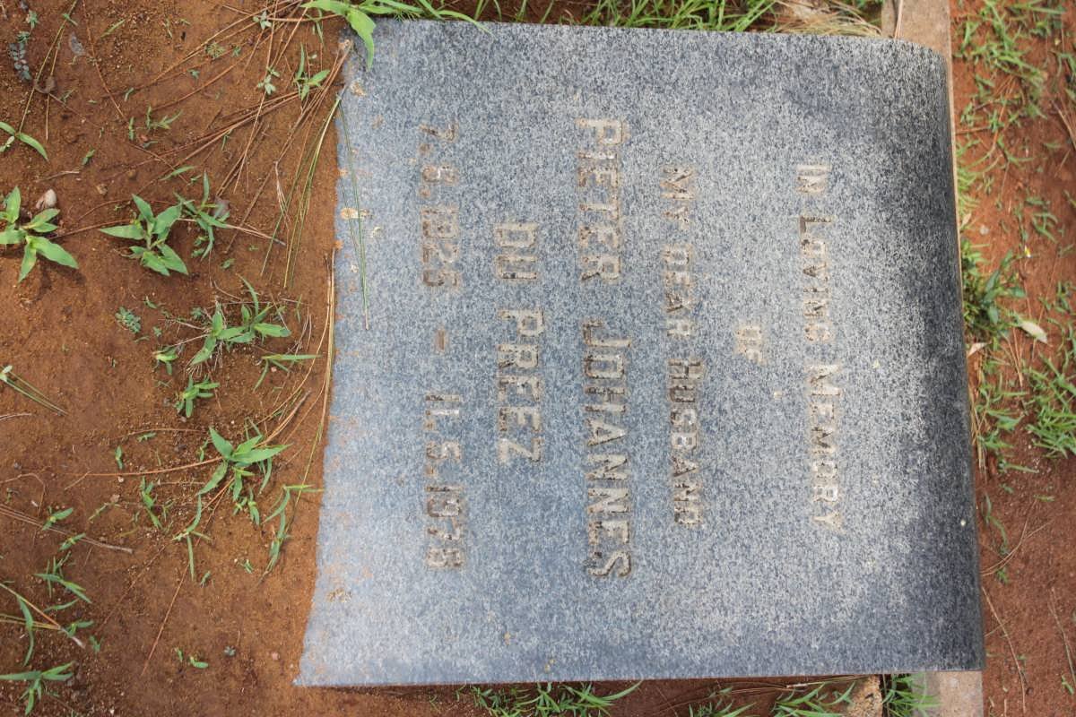 PREEZ Pieter Johannes, du 1925-1975
