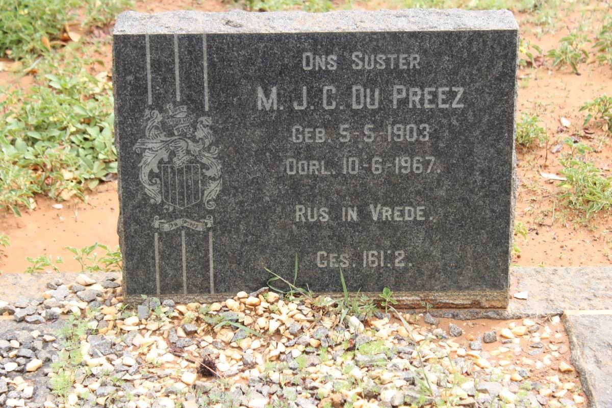 PREEZ, M.J.C., du 1903-1967