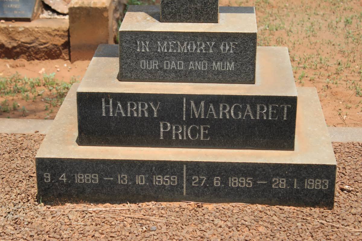 PRICE Harry 1889-1959 &amp; Margaret 1895-1983