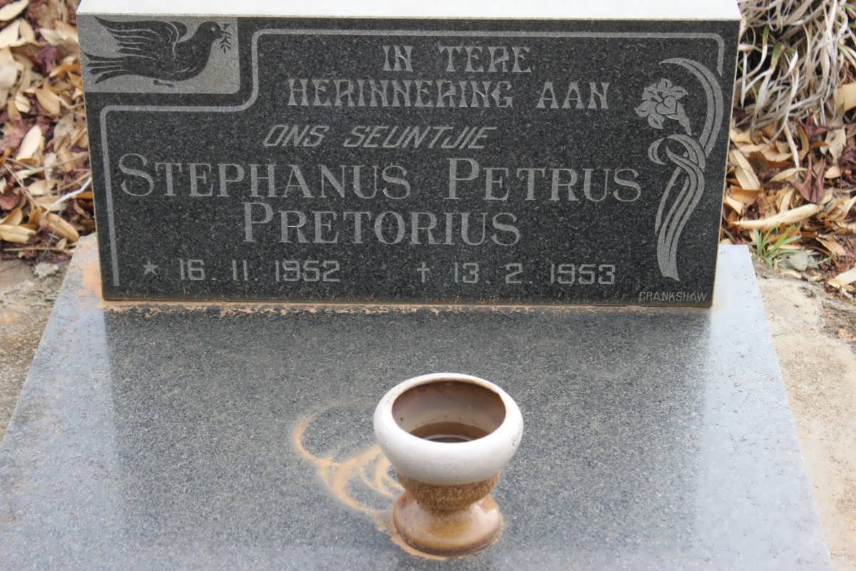 PRETORIUS Stephanus Petrus 1952-1953