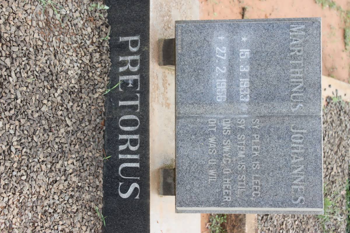 PRETORIUS Marthinus Johannes 1933-1956