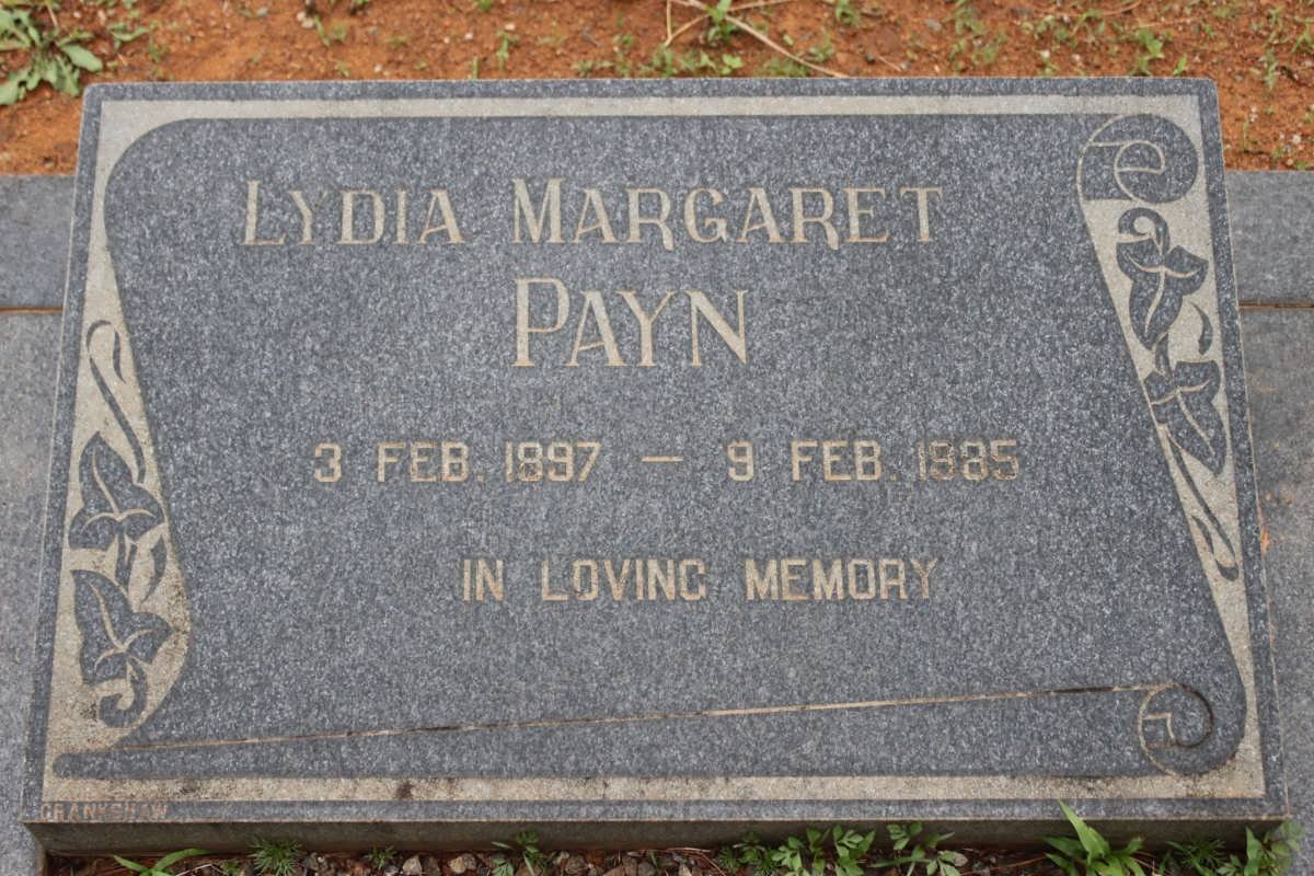 PAYN Lydia Margaret 1897-1985