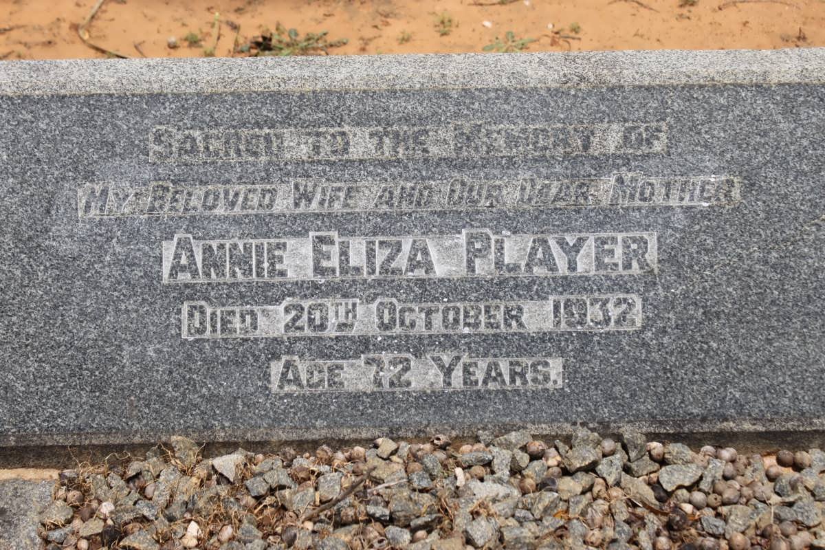 PLAYER Annie Eliza -1932