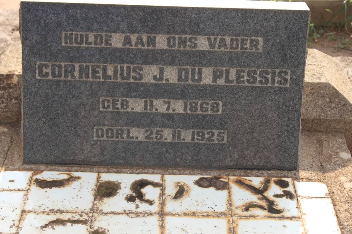 PLESSIS Cornelius J., du 1868-1925
