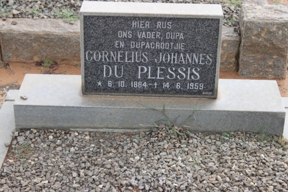 PLESSIS Cornelius Johannes, du  1884-1959