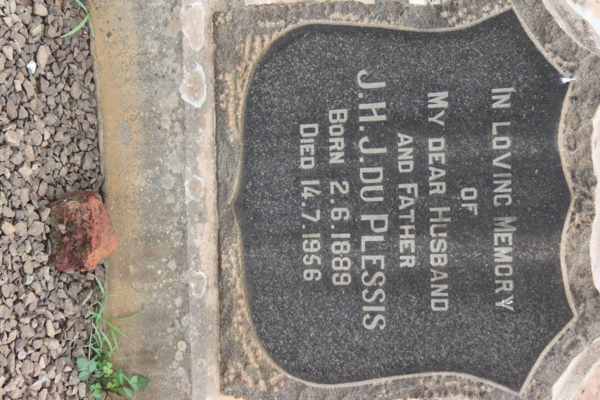 PLESSIS J.H.J., du 1889-1956