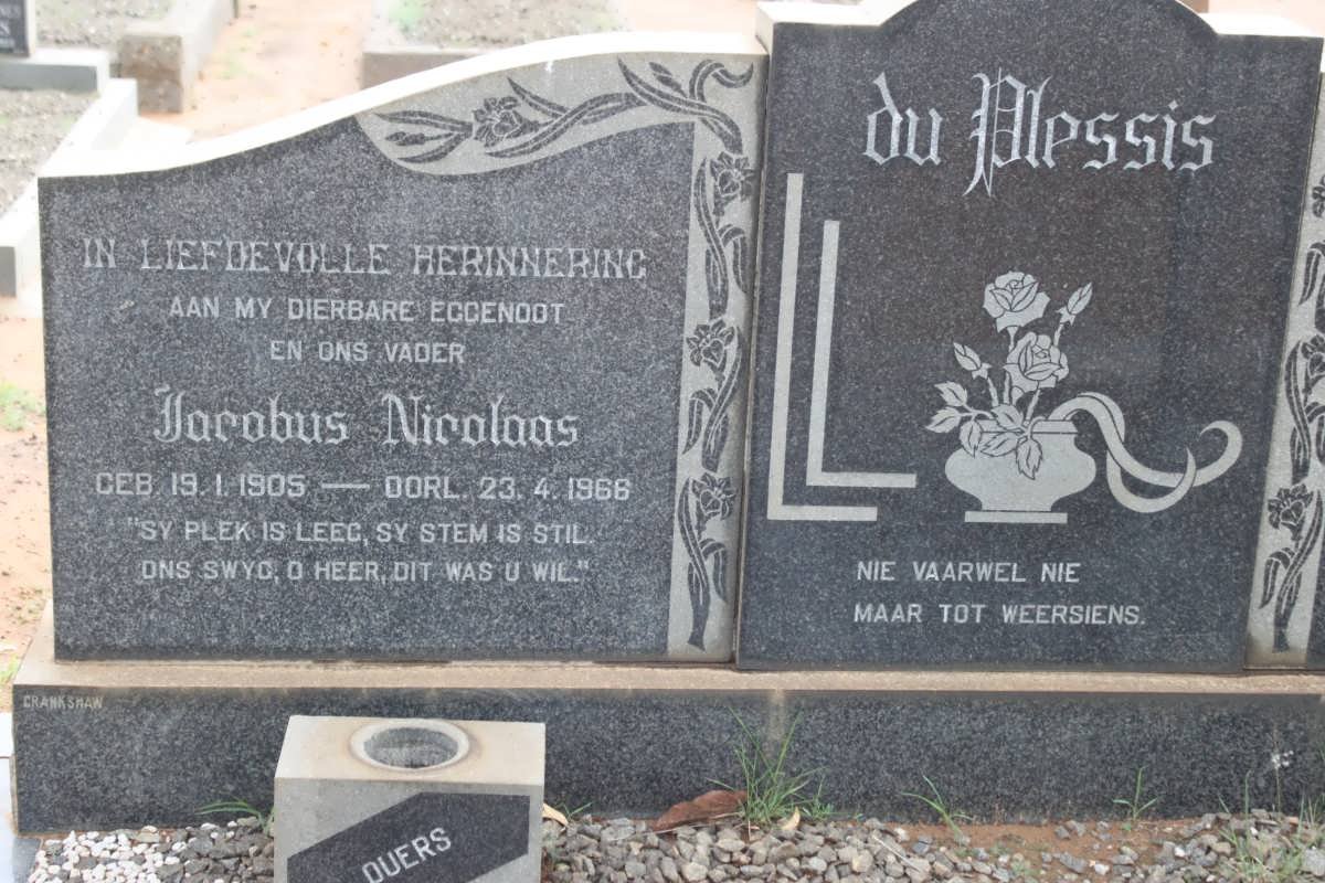 PLESSIS Jacobus Nicolaas, du 1905-1968