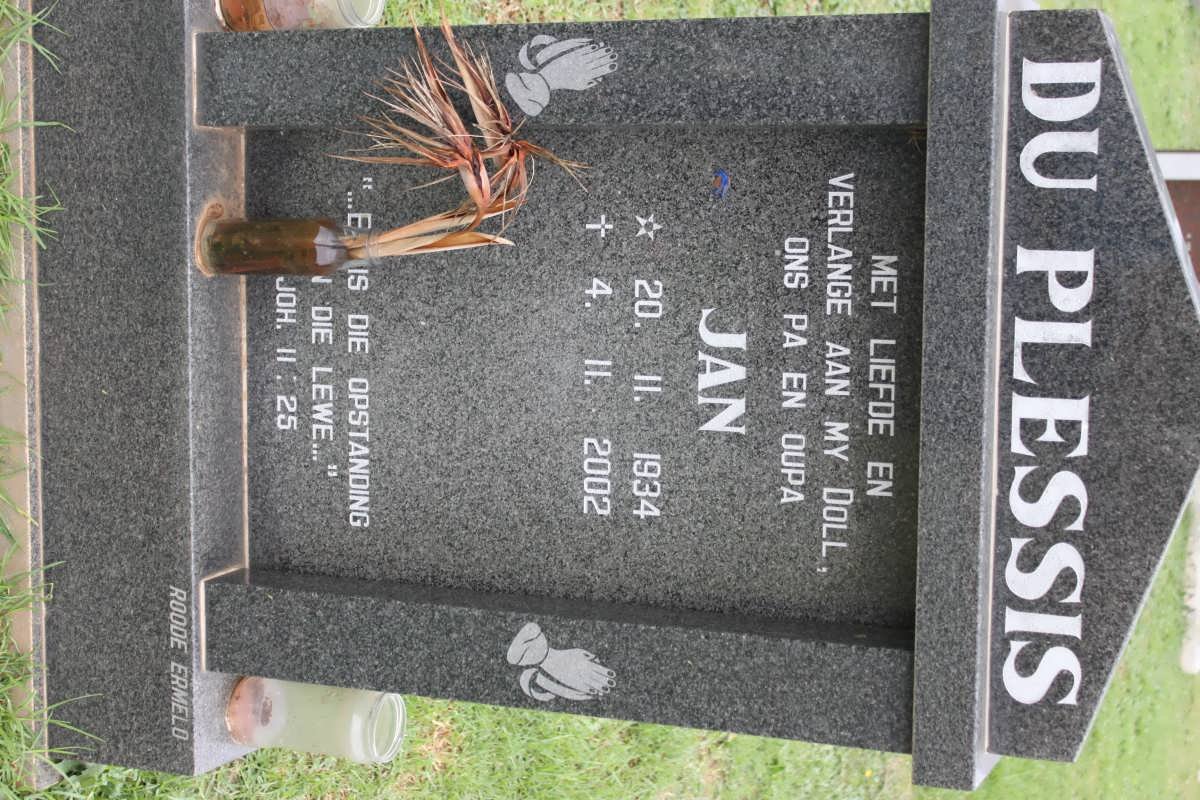 PLESSIS Jan, du 1934-2002