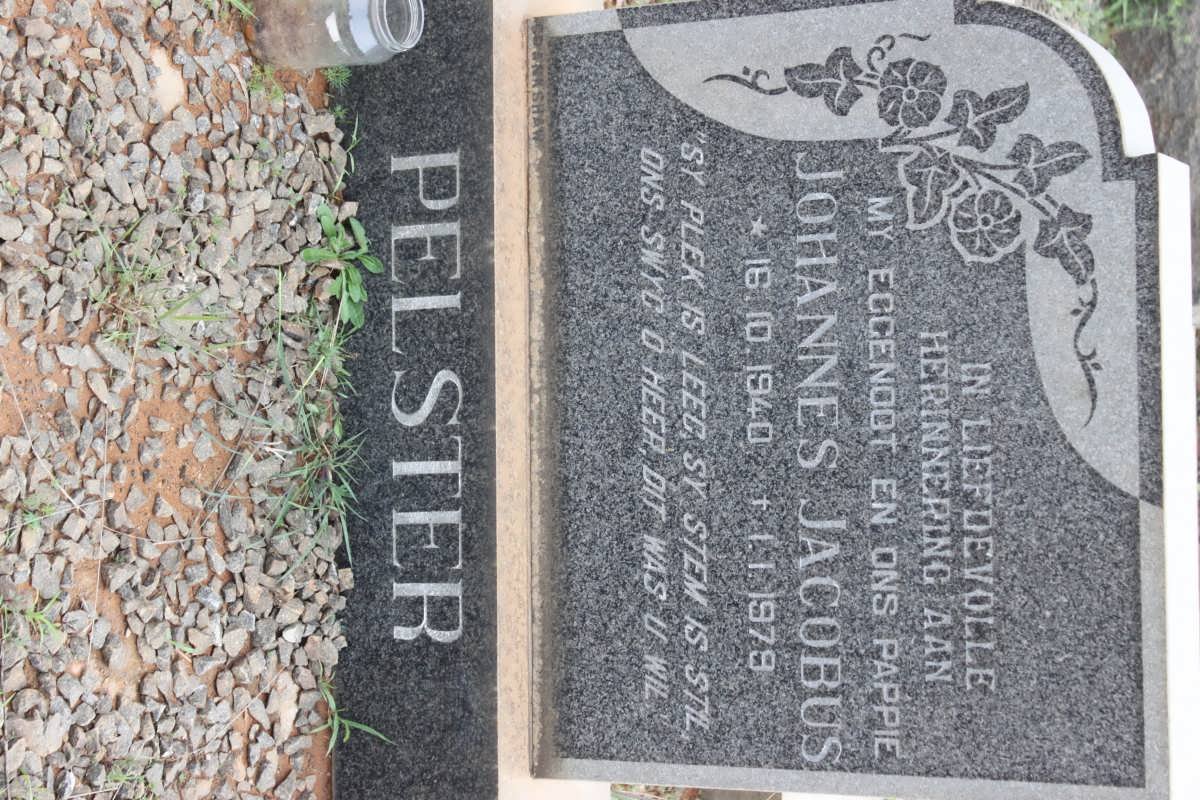 PELSTER Johannes Jacobus 1940-1979