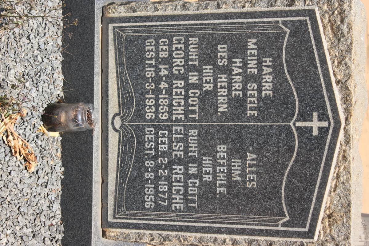 REICHE Georg 1859-1936 &amp; Else 1877-1956