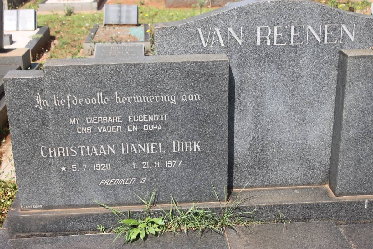 REENEN Christiaan Daniel Dirk, van 1920-1977