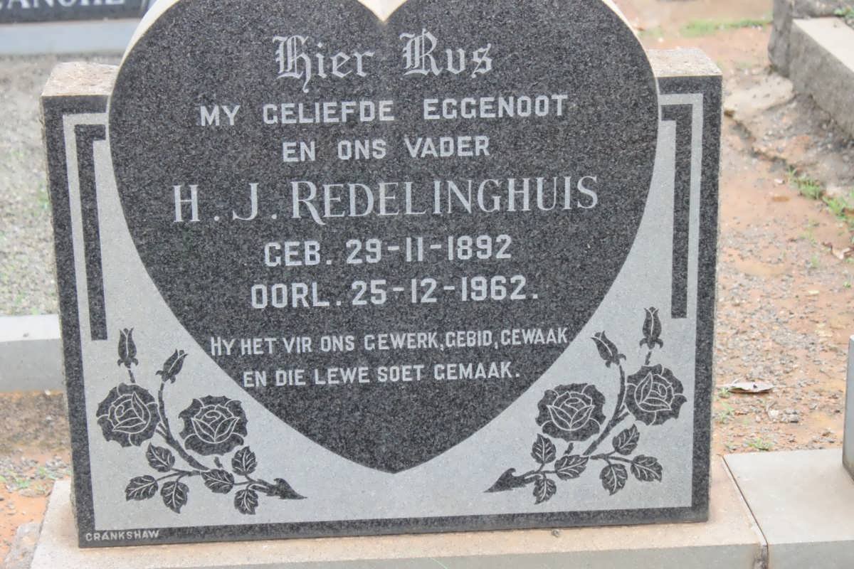 REDELINGHUIS H.J. 1892-1962