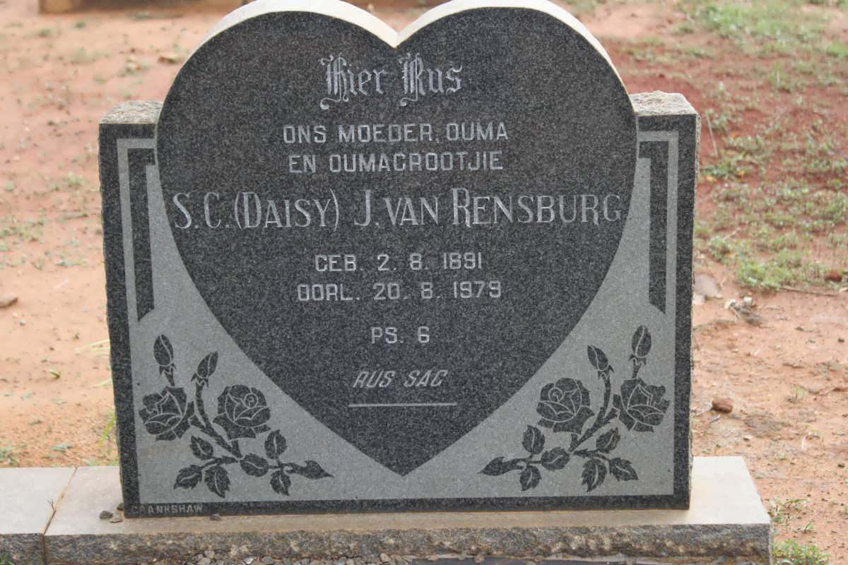 RENSBURG S.C., J van 1891-1979