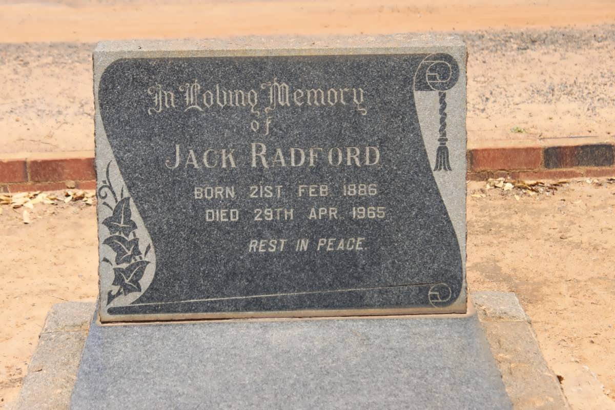 RADFORD Jack 1886-1965