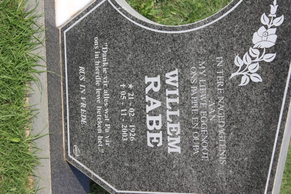 RABE Willem 1926-2003