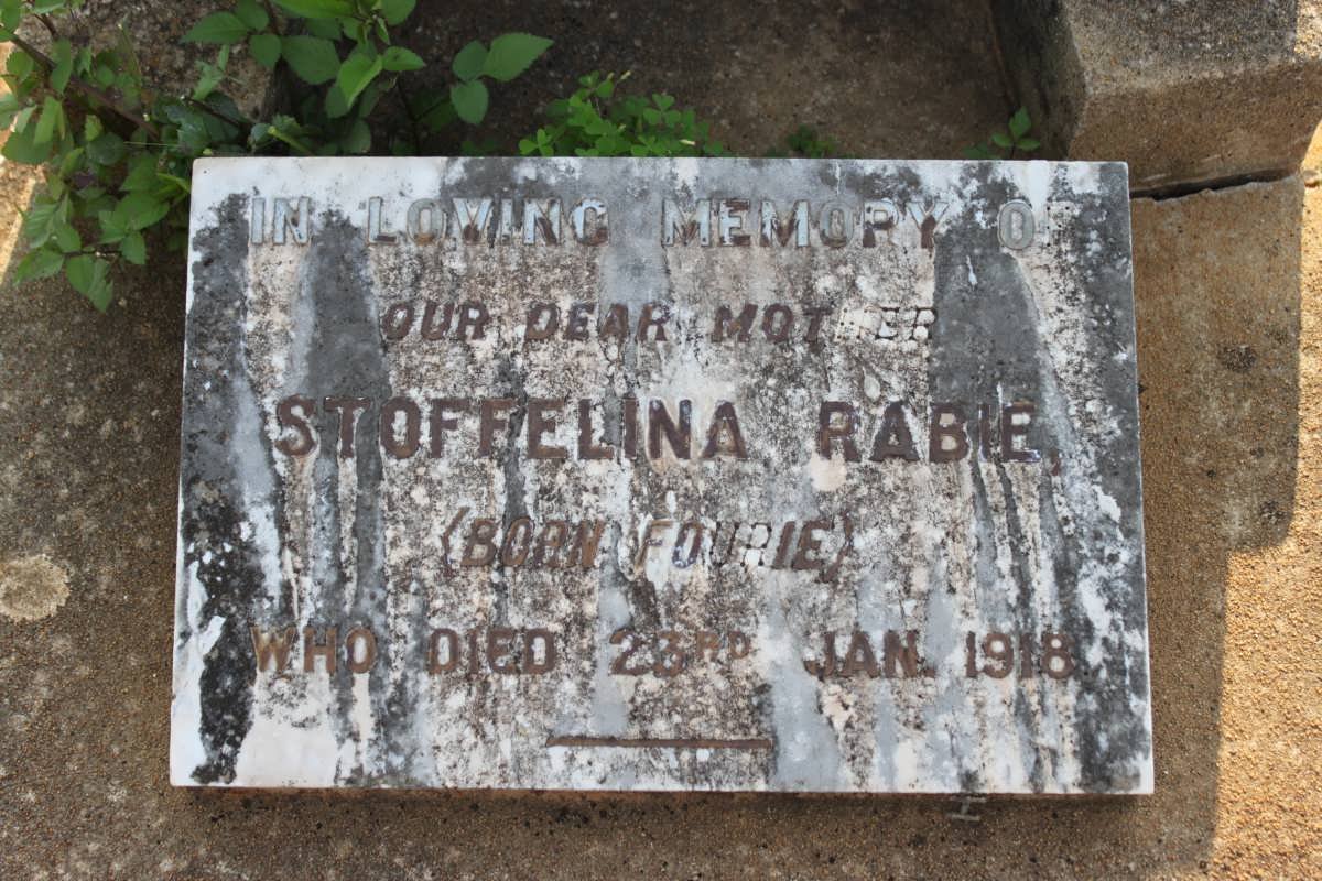 RABIE Stoffelina nee FOURIE -1918