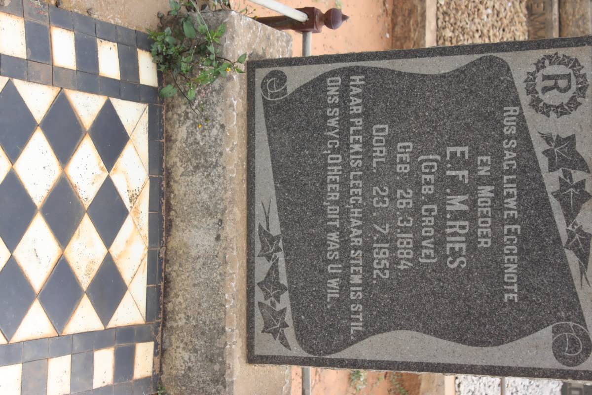 RIES E.F.M. nee GROVE 1884-1952