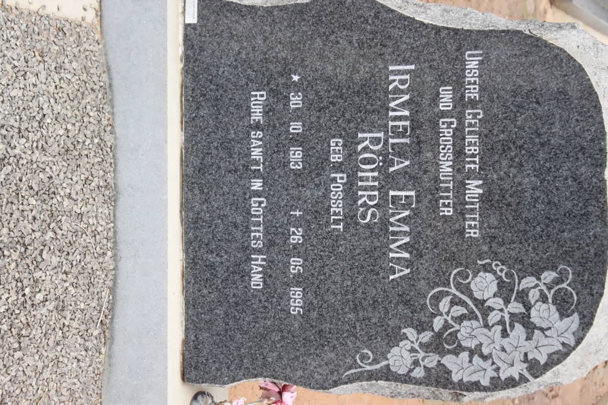 ROHRS Irmela Emma 1913-1995