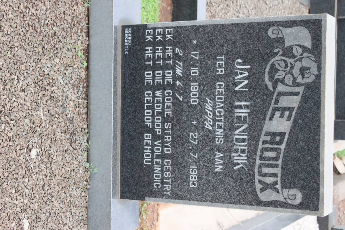 ROUX Jan Hendrik, le 1900-1983