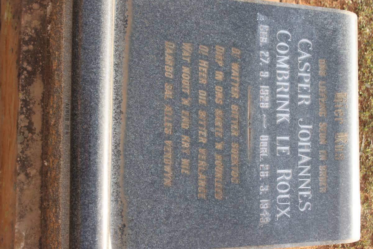 ROUX Casper Johannes Combrink, le 1929-1949