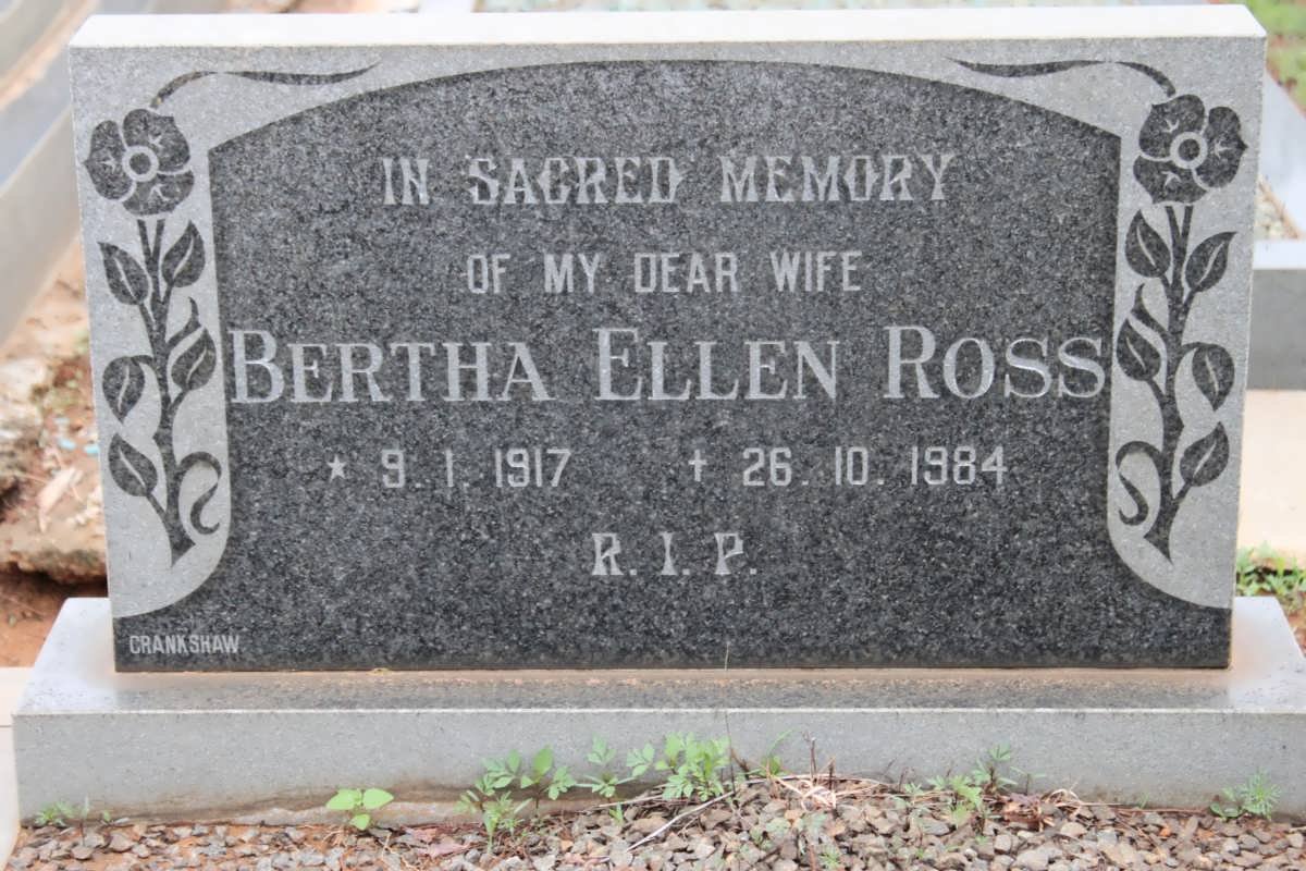 ROSS Bertha Ellen 1917-1984