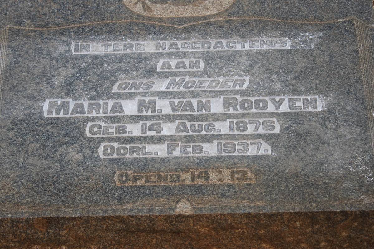 ROOYEN Maria M. van 1876-1937