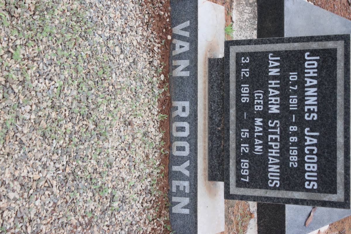 ROOYEN Johannes Jacobus, van 1911-1982 &amp; Jan Harm Stephanus MALAN 1916-1997