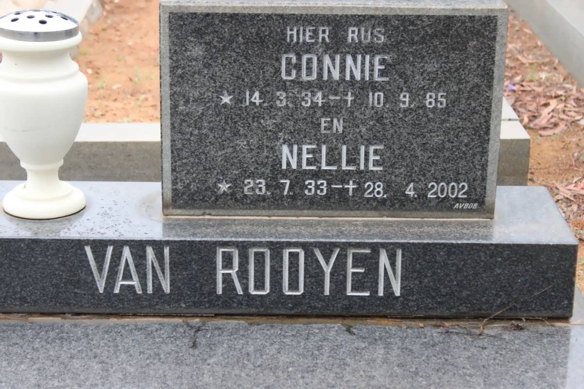 ROOYEN Connie, van 1934-1985 &amp; Nellie 1933-2002