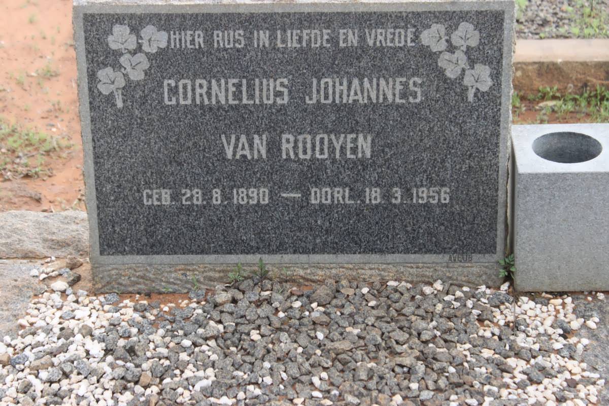 ROOYEN Cornelius Johannes, van 1890-1956