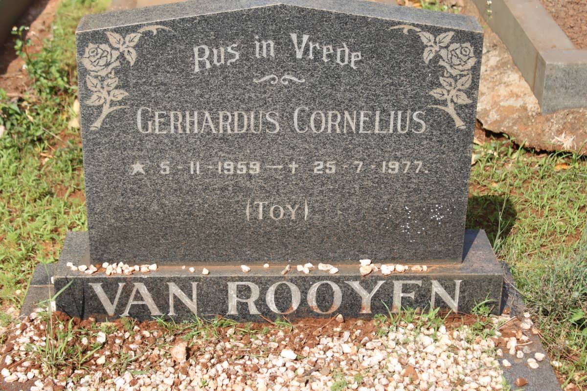 ROOYEN Gerhardus Cornelius, van 1959-1977