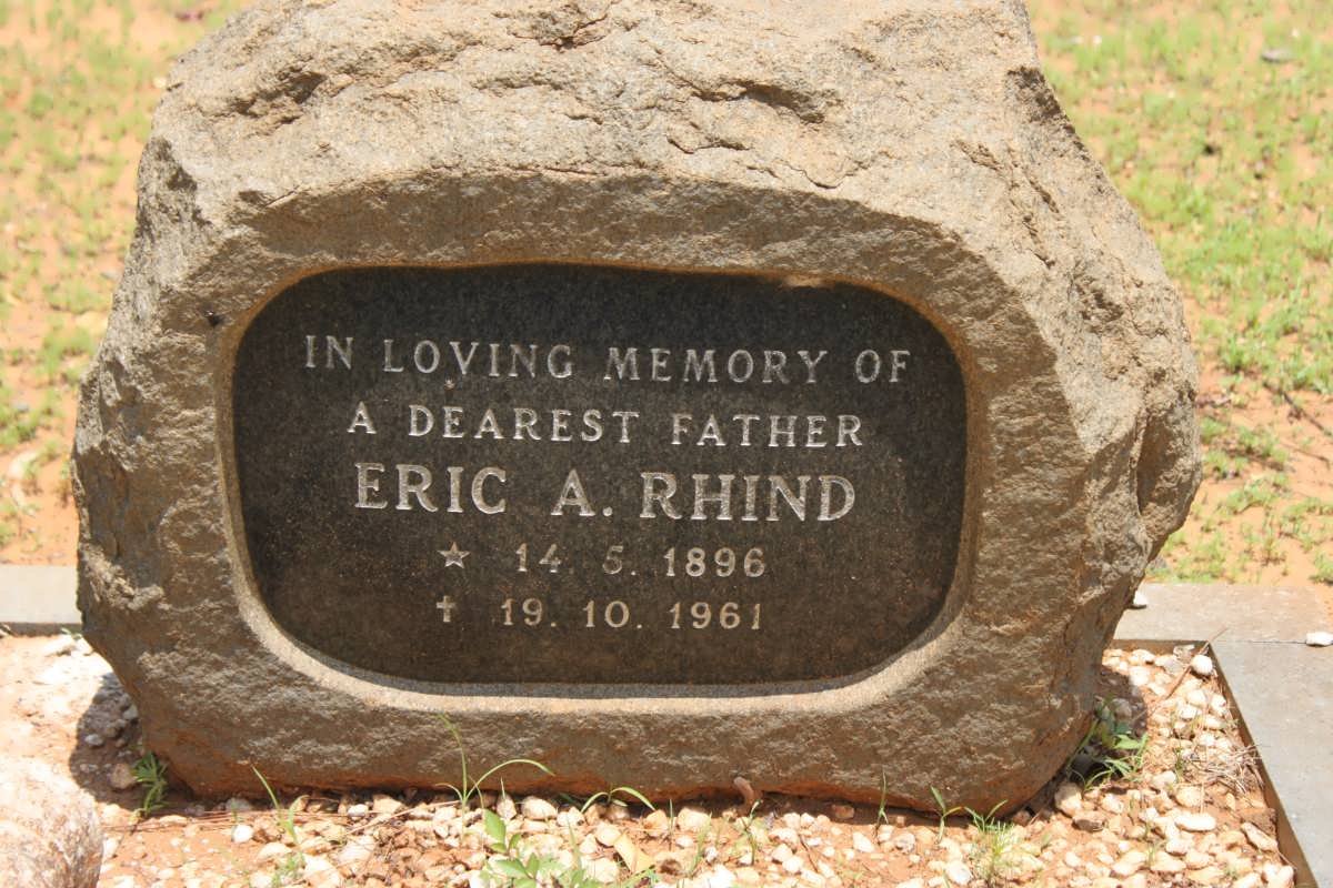 RHIND Eric A. 1896-1961