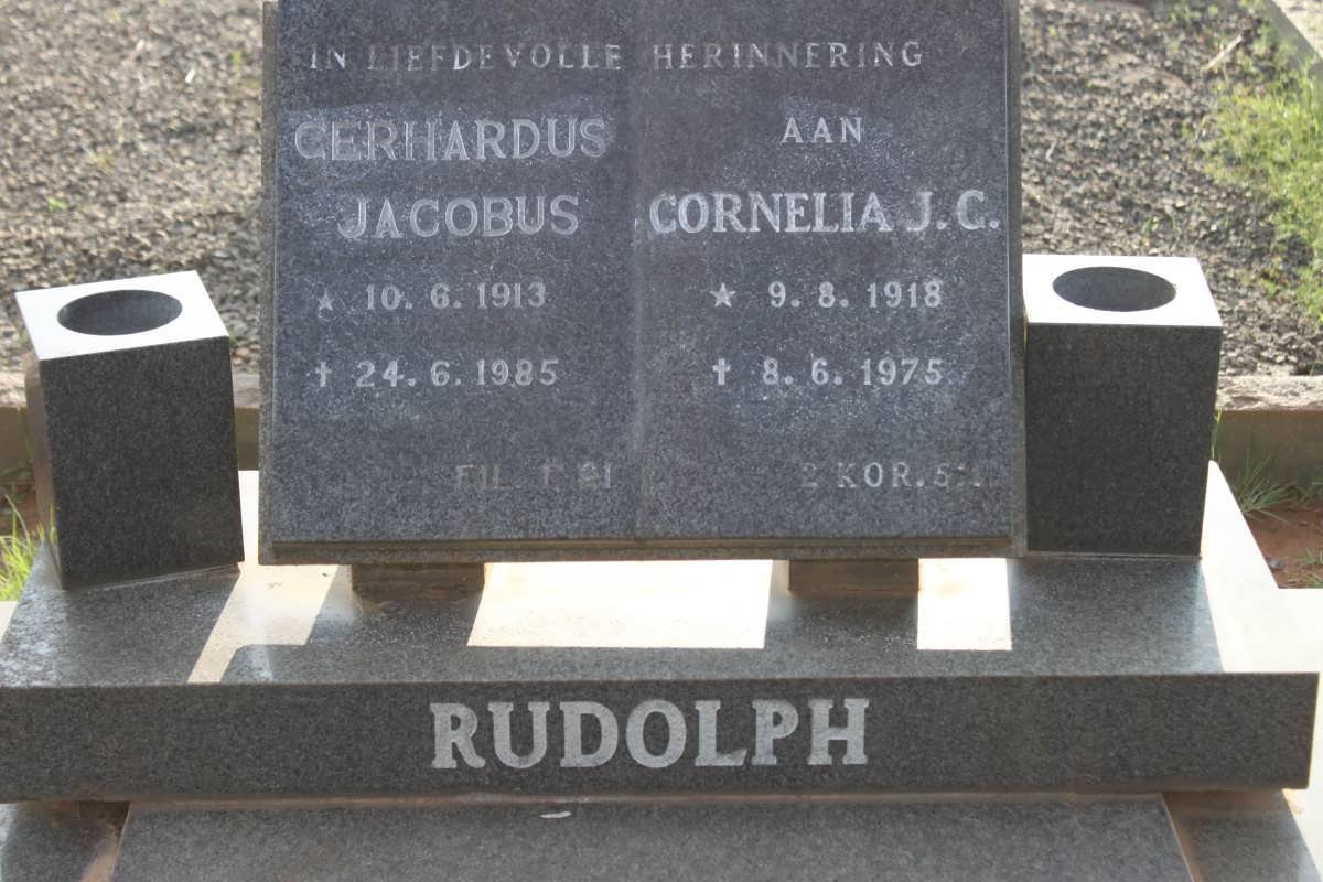 RUDOLPH Gerhardus Jacobus 1913-1985 &amp; Cornelia J.C. 1918-1975