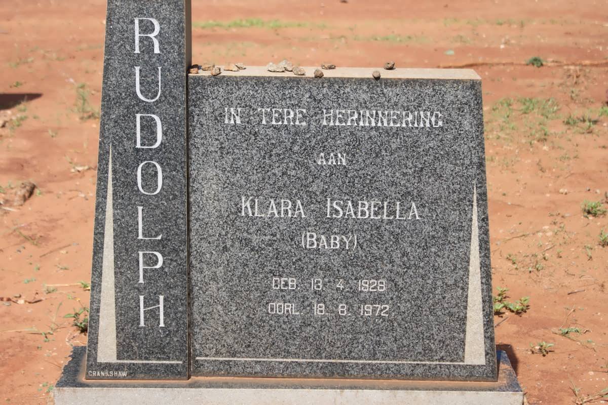 RUDOLPH Klara Isabella 1928-1972