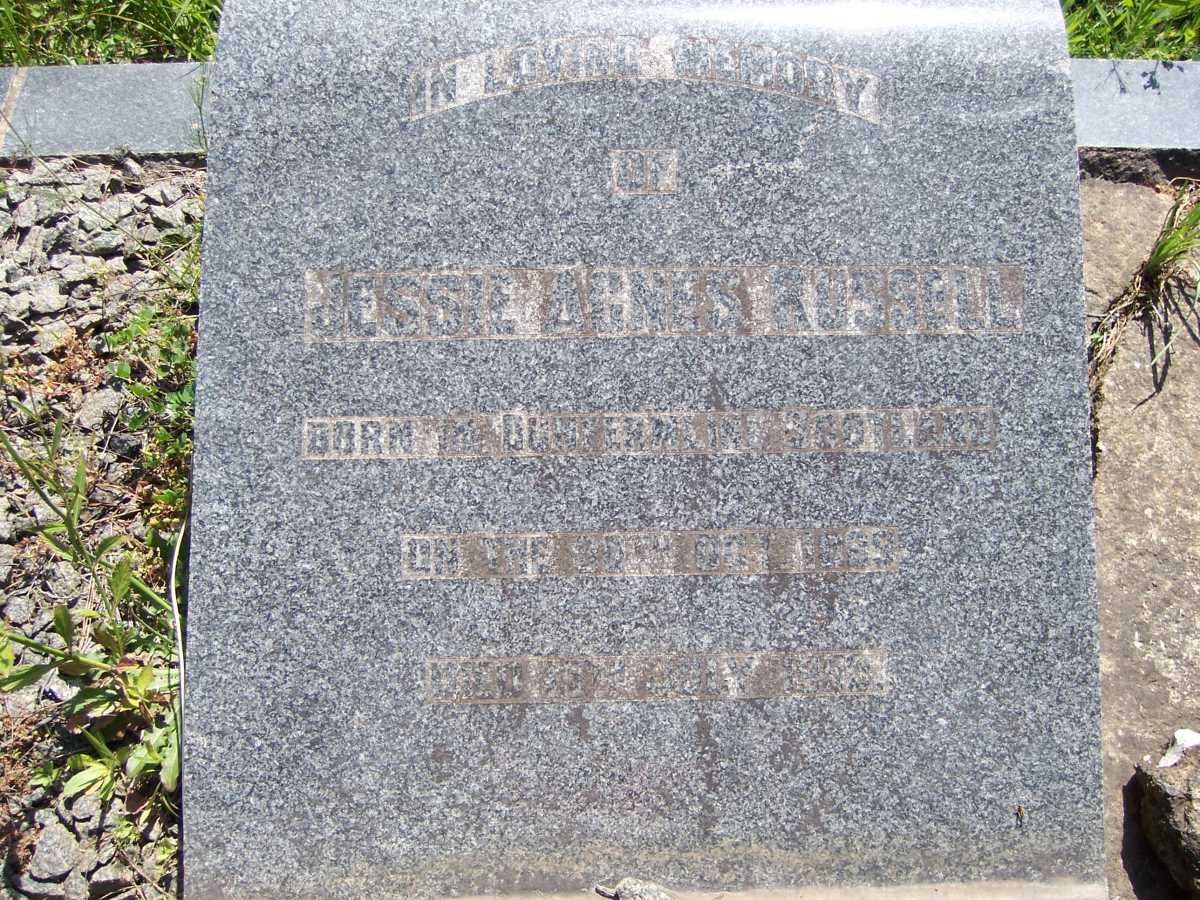 RUSSELL Jessie Agnes 1889-1953