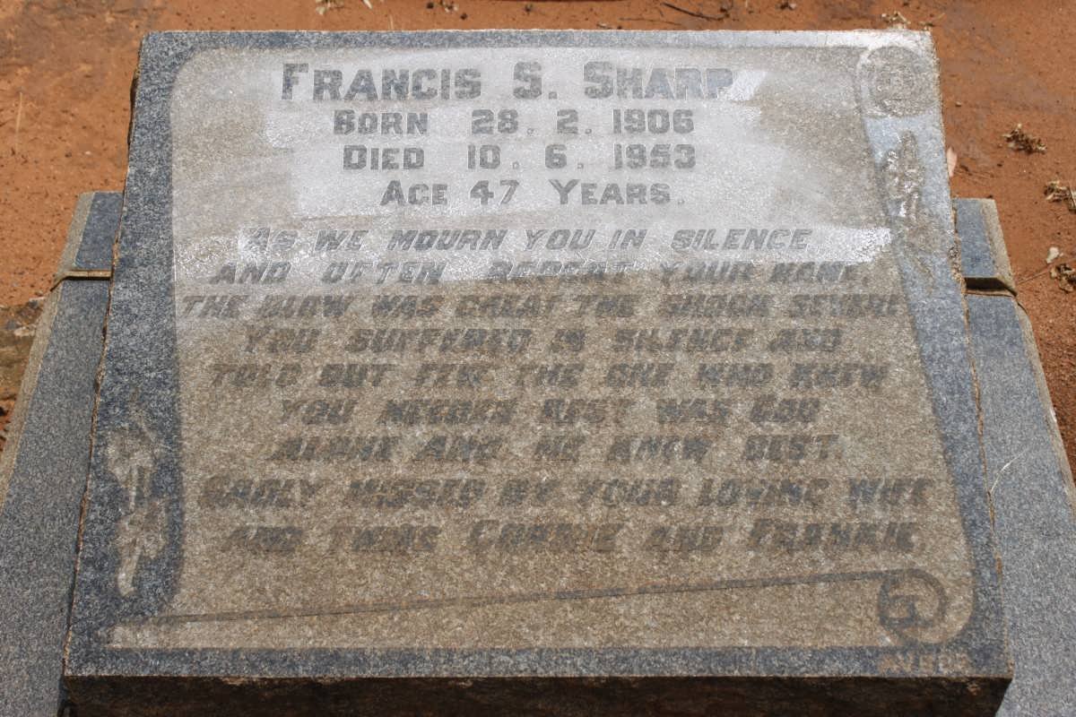 SHARP Francis S. 1906-1953