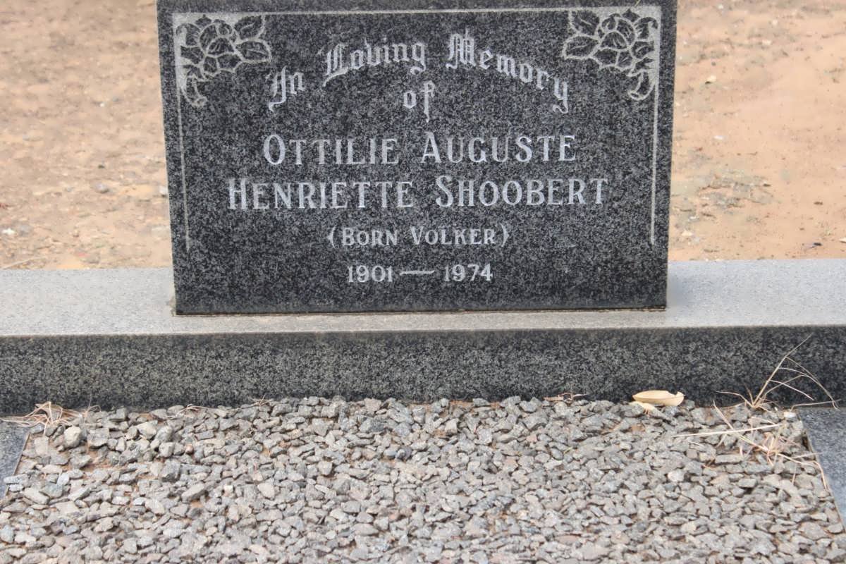 SHOOBERT Ottilie Auguste Henriette nee VOLKER 1901-1974