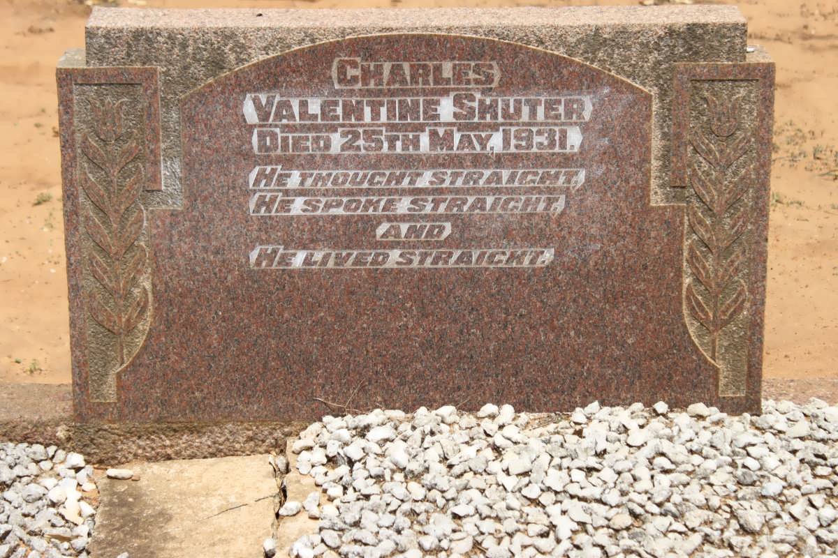 SHUTER Charles Valentine -1931