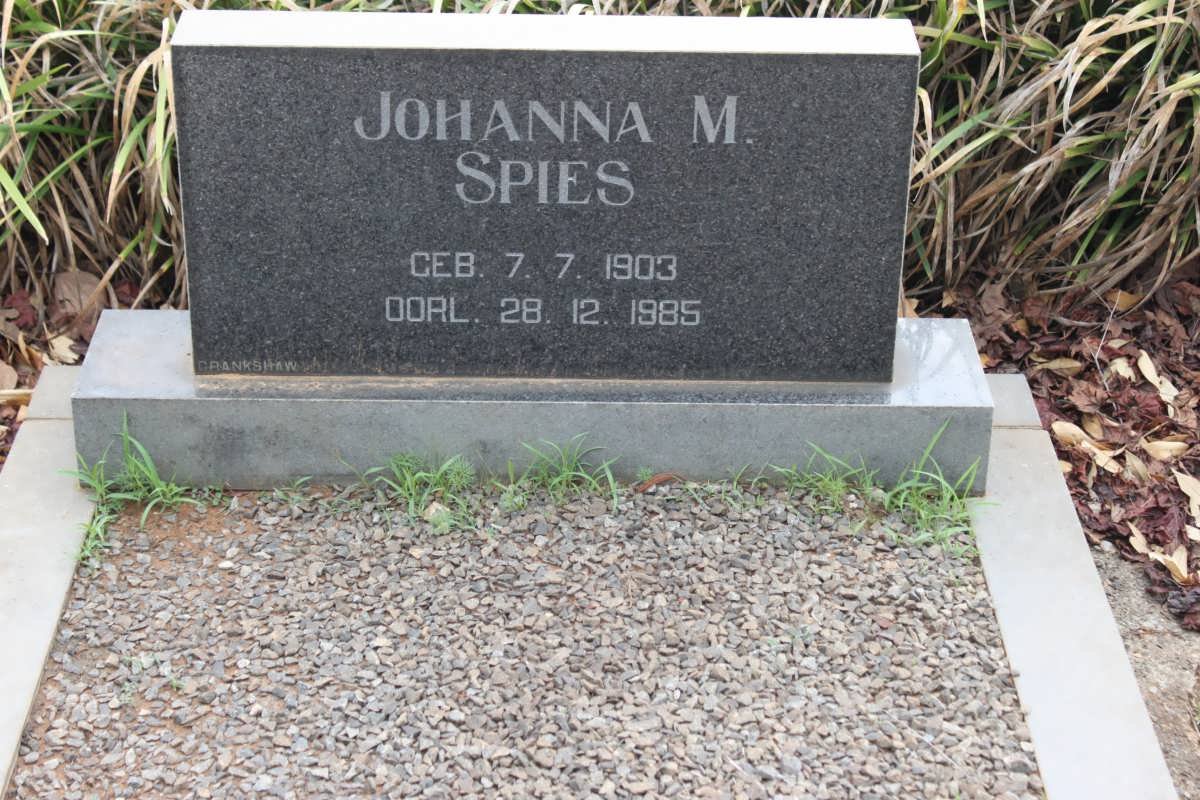 SPIES Johanna M. 1903-1985