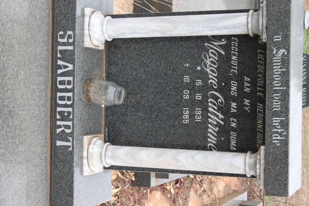 SLABBERT Maggie Cathrine 1931-1985