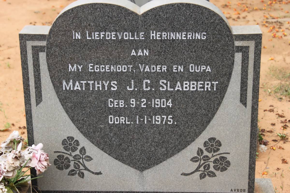 SLABBERT Matthys J.C. 1904-1975 &amp; Elizabeth M.E. SMITH 1907-1969