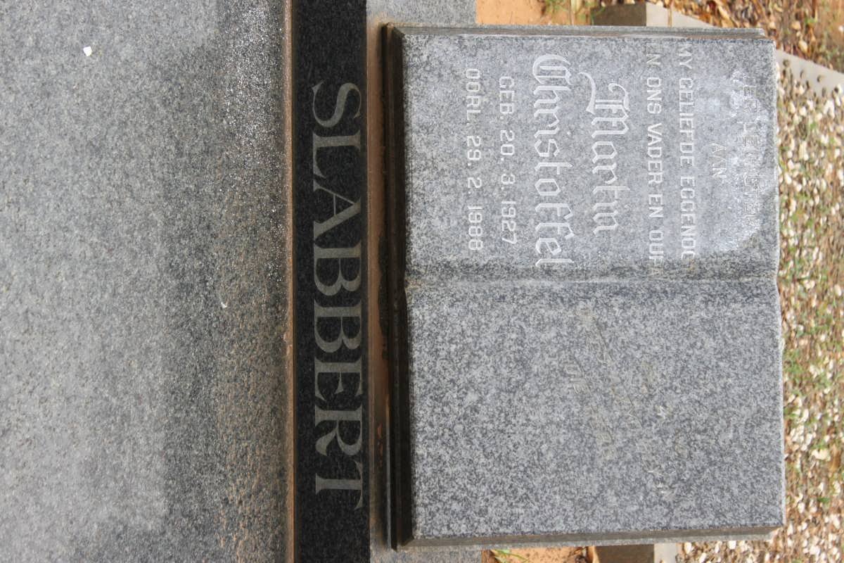 SLABBERT Martin Christoffel 1927-1988