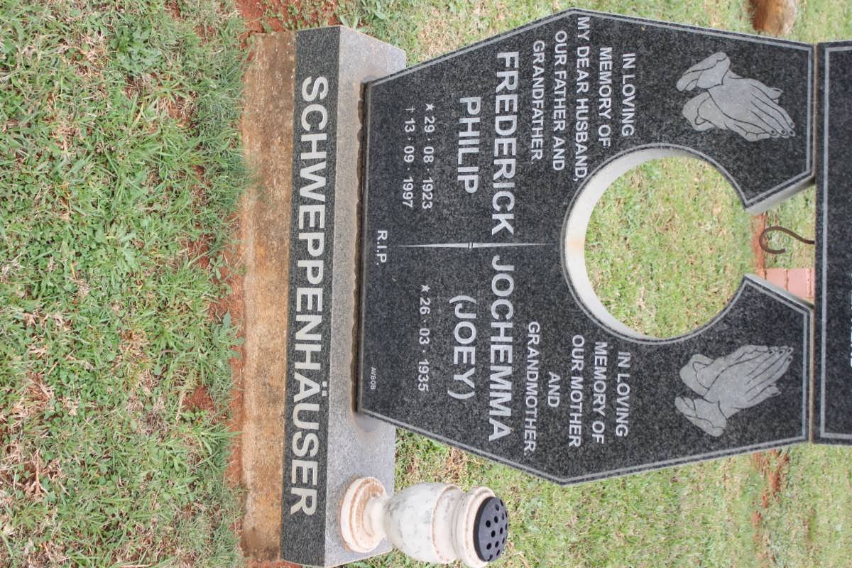 SCHWEPPENHAUSER Frederick Philip 1923-1997 &amp; Jochemma 1935-